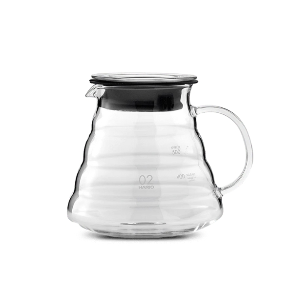 Kit V60 Café Filtre Manuel - Carafe Verre Borosilicate 600 Ml + 100 Filtres Papier V02 + Support Bois - Pour Café, Thé, Infusion Froide