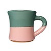 Peter White Pink/Green Handmade Diner Mug