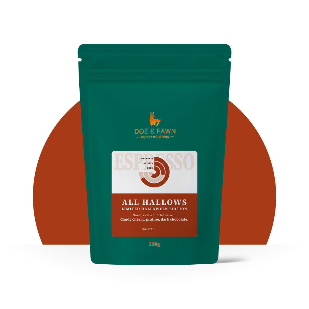 Doe & Fawn All Hallows espresso coffee bag
